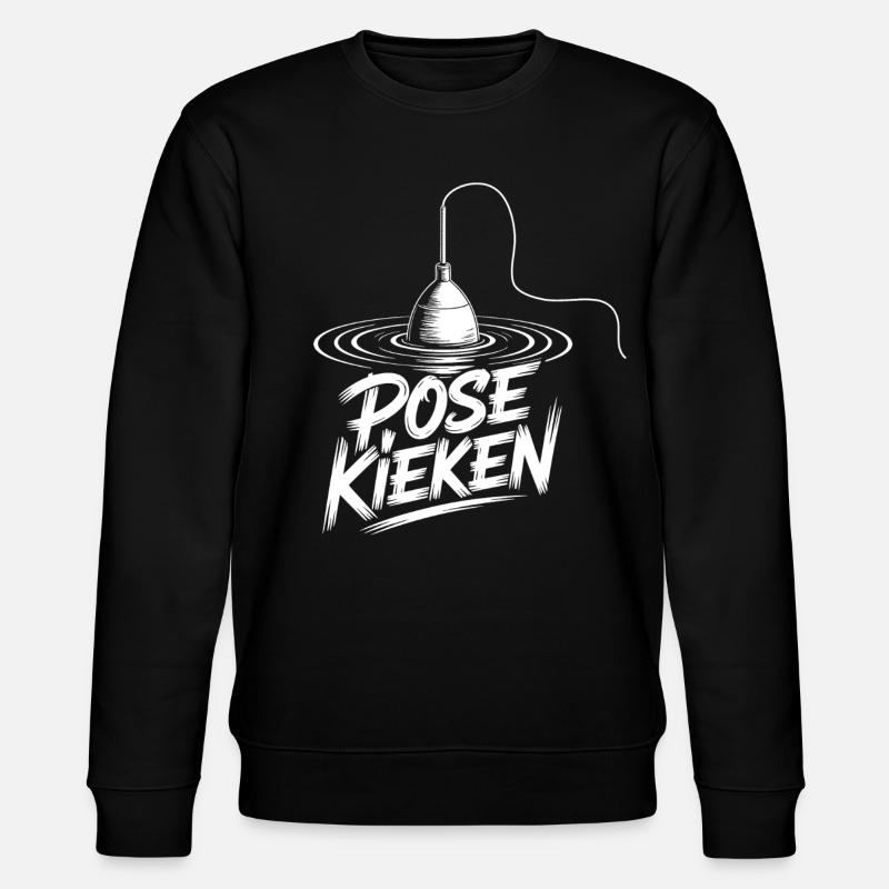 Angler Pose Design - Stanley/Stella Unisex Bio-Sweatshirt CHANGER  - Schwarz