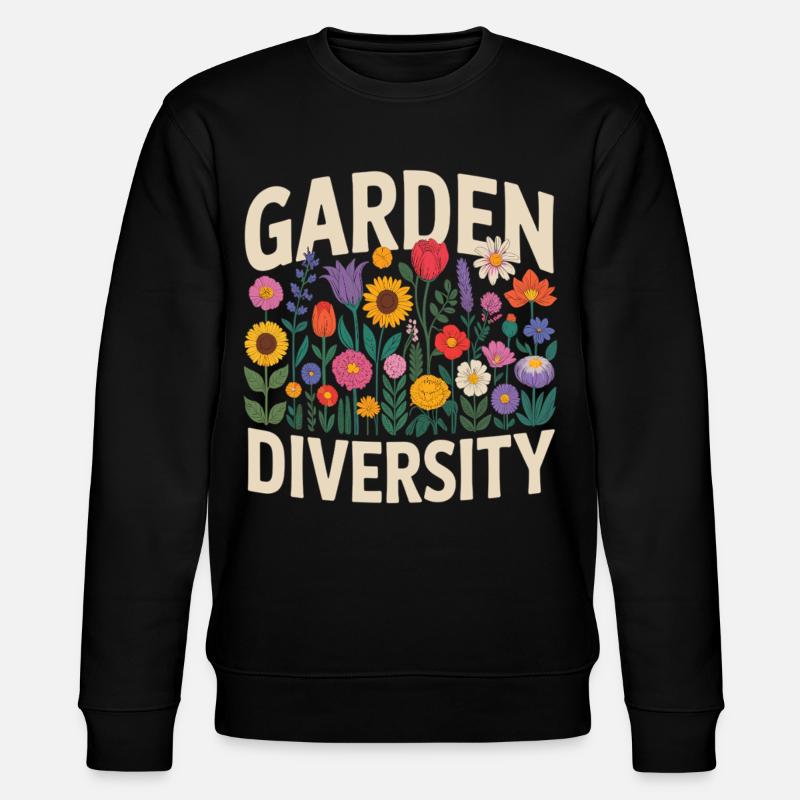 Garden Diversity Blumen Vielfalt - Stanley/Stella Unisex Bio-Sweatshirt CHANGER - Schwarz