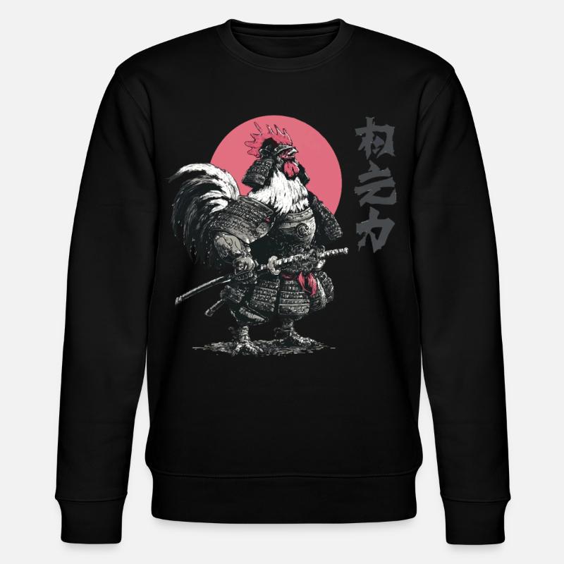 Imprimé d’armure samouraï coq - Sweat bio CHANGER Stanley/Stella Unisexe - noir