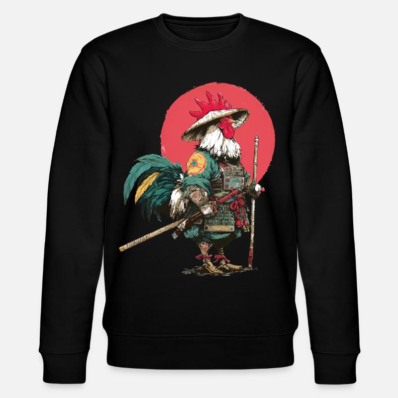 Samouraï Coq en armure - Sweat bio CHANGER Stanley/Stella Unisexe - noir