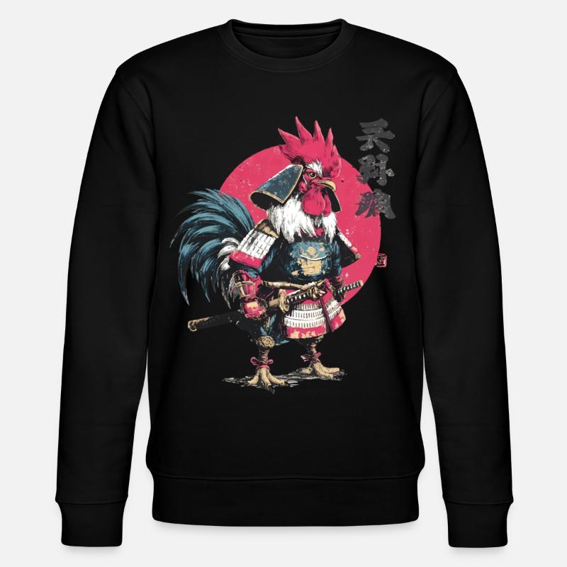 Hahn-Samurai-Rüstung - Stanley/Stella Unisex Bio-Sweatshirt CHANGER - Schwarz
