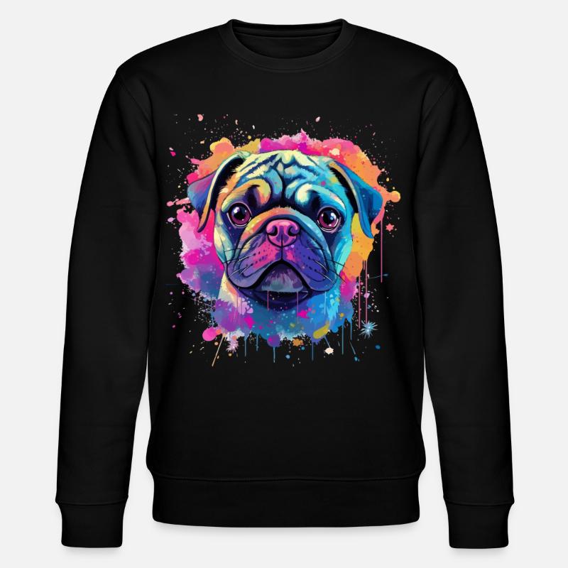 Portrait vibrant de Carlin Splash - Sweat bio CHANGER Stanley/Stella Unisexe - noir