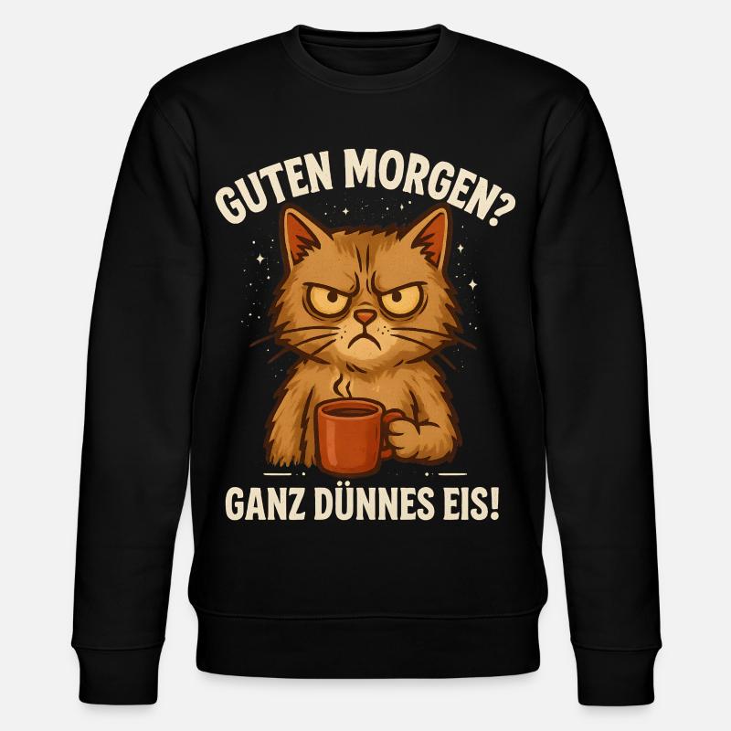 Nen Scheiss Muss Ich Katze - Stanley/Stella Unisex Bio-Sweatshirt CHANGER  - Schwarz