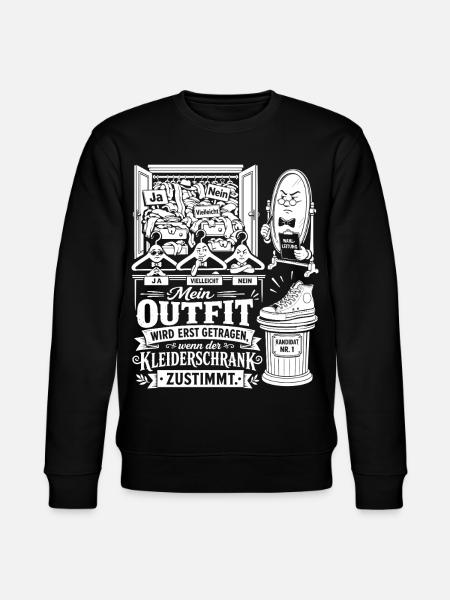 Der Kleiderschrank muss zustimmen - Stanley/Stella Unisex Bio-Sweatshirt CHANGER  - Schwarz