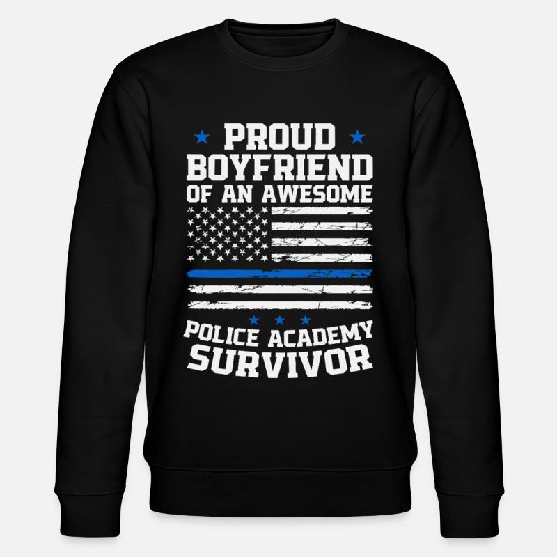 Stolzer Freund einer großartigen Polizeiakademie - Stanley/Stella Unisex Bio-Sweatshirt CHANGER  - Schwarz