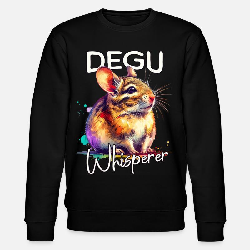 Degu Flüsterer - Stanley/Stella Unisex Bio-Sweatshirt CHANGER - Schwarz