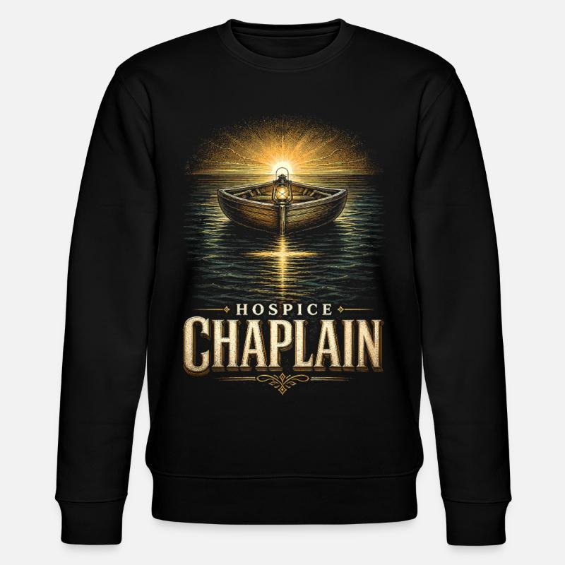 Chaplain, cleric, pastor, hospice priest - Stanley/Stella CHANGER Unisex Organic Sweatshirt - black