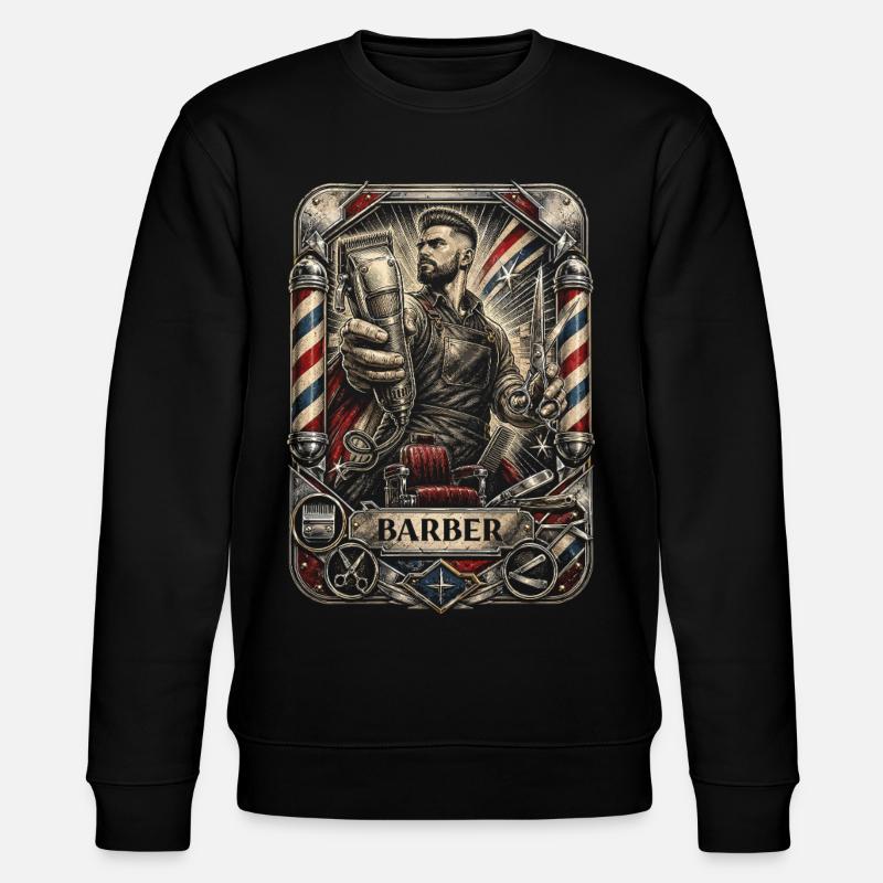 Barber Barbier - Stanley/Stella CHANGER Unisex Organic Sweatshirt - black