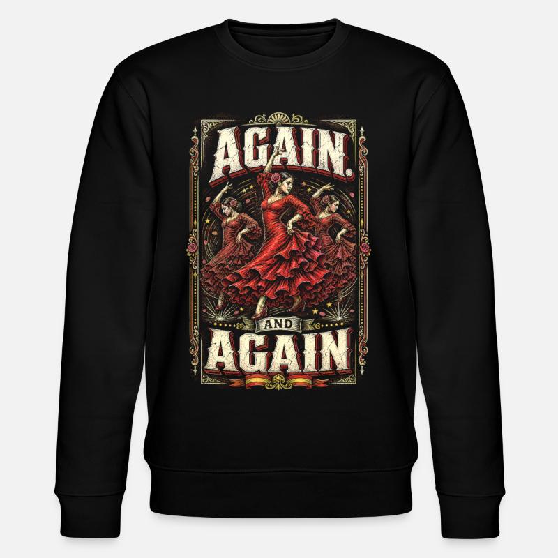 Flamenco Again And Again - Stanley/Stella Unisex Bio-Sweatshirt CHANGER - Schwarz
