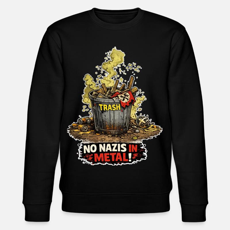 Right garbage can - Stanley/Stella CHANGER Unisex Organic Sweatshirt - black