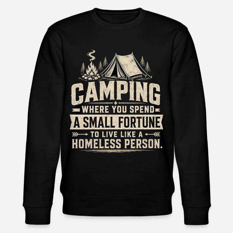 Camping Luxus-Spruch: Zeltpreis-Witz - Stanley/Stella Unisex Bio-Sweatshirt CHANGER  - Schwarz