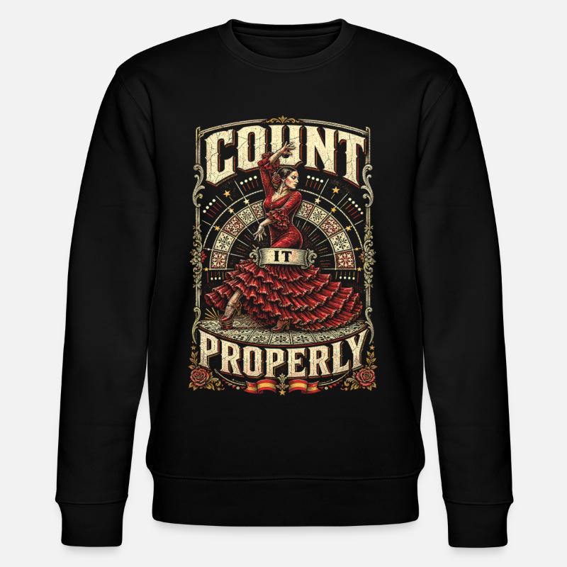 Flamenco Count It Properly - Stanley/Stella CHANGER Unisex Organic Sweatshirt - black
