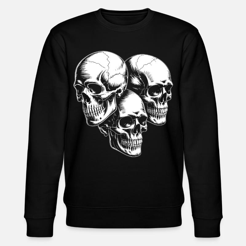 Silhouette du Triple Crâne - Sweat bio CHANGER Stanley/Stella Unisexe - noir