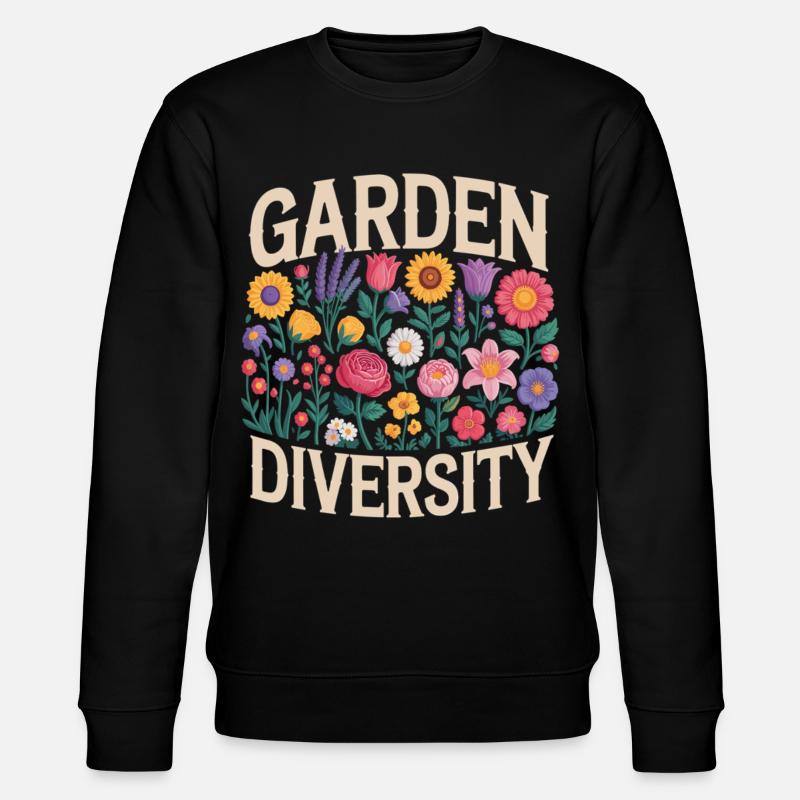Jardin Diversité Florale - Sweat bio CHANGER Stanley/Stella Unisexe - noir