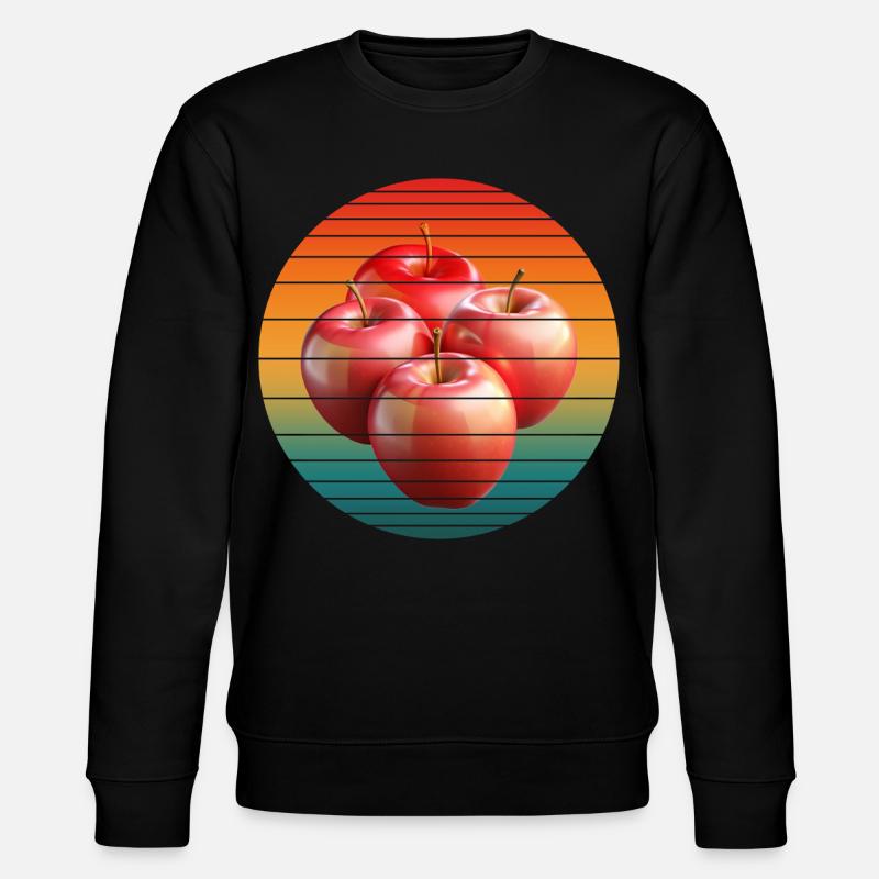 apple fruit - Stanley/Stella CHANGER Unisex Organic Sweatshirt - black