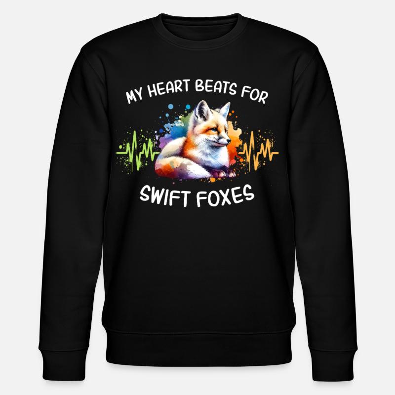 Swiftfuchs Herzlinie - Stanley/Stella Unisex Bio-Sweatshirt CHANGER  - Schwarz