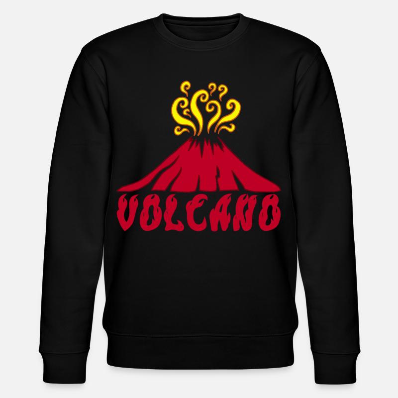 Ausbrechender Vulkan - Stanley/Stella Unisex Bio-Sweatshirt CHANGER  - Schwarz