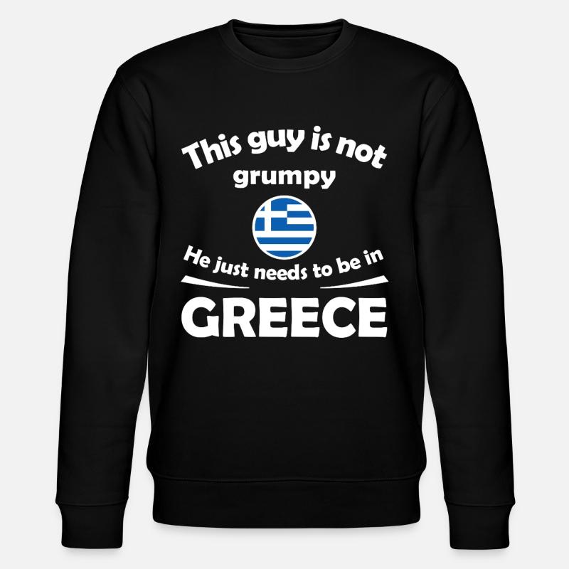 Not Grumpy Greek Vibe Tee - Stanley/Stella Unisex Bio-Sweatshirt CHANGER  - Schwarz