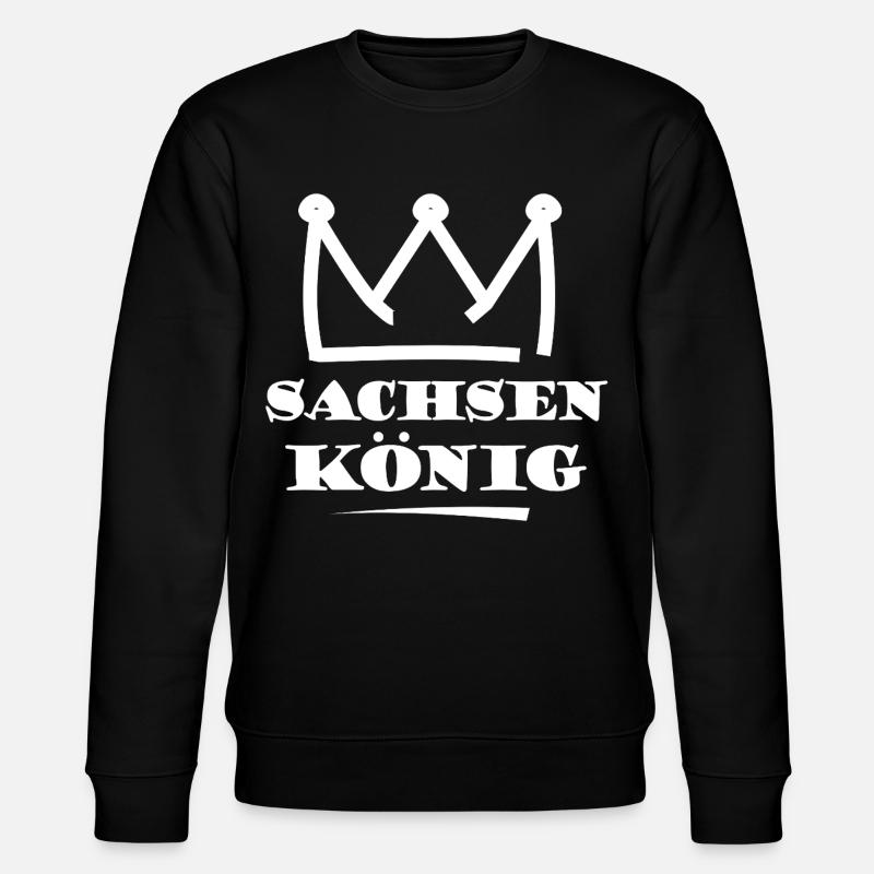 Sachsen König Krone Logo - Stanley/Stella Unisex Bio-Sweatshirt CHANGER - Schwarz
