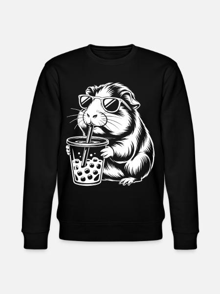 Guinea pig with sunglasses - Stanley/Stella CHANGER Unisex Organic Sweatshirt - black