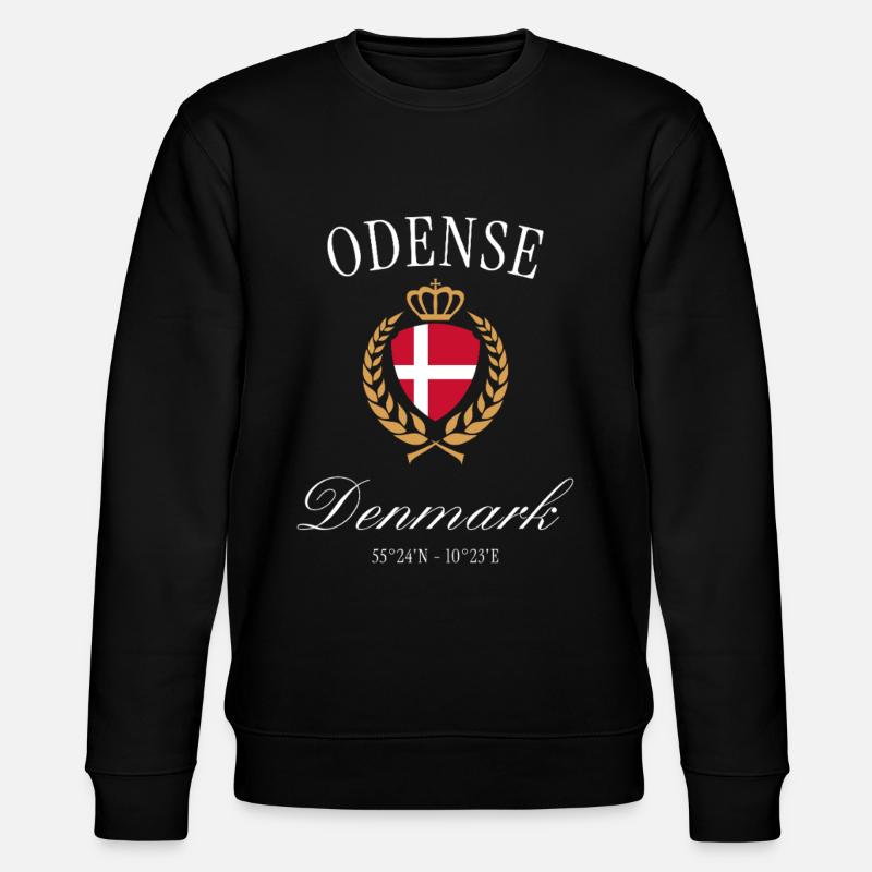 Odense Dänemark Wappen Krone – Reise Souvenir - Stanley/Stella Unisex Bio-Sweatshirt CHANGER  - Schwarz