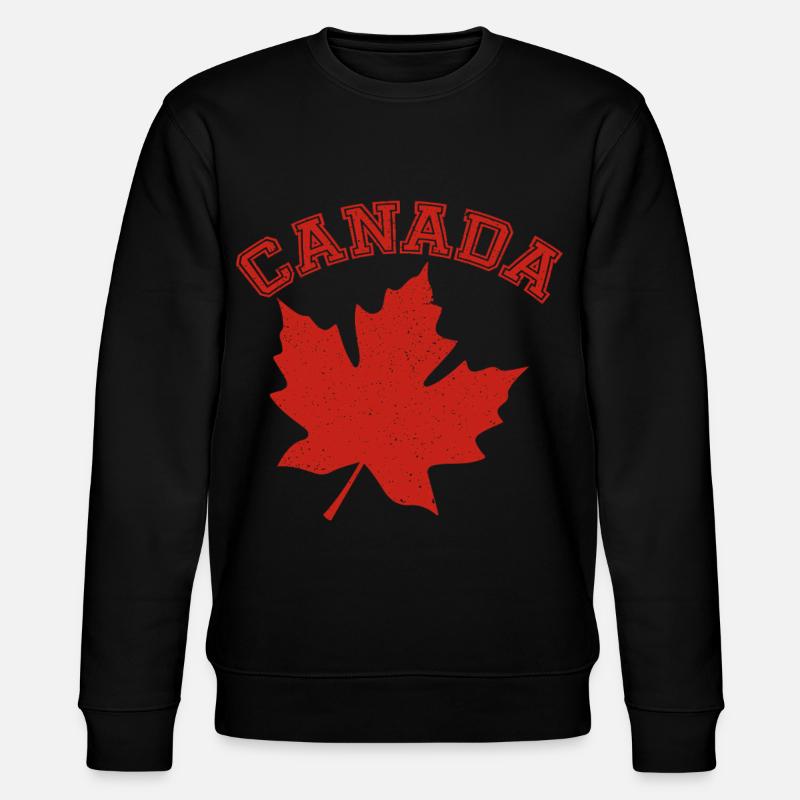 Kanada-Ahornblatt Stolzer kanadischer Kanada-Pride - Stanley/Stella Unisex Bio-Sweatshirt CHANGER  - Schwarz
