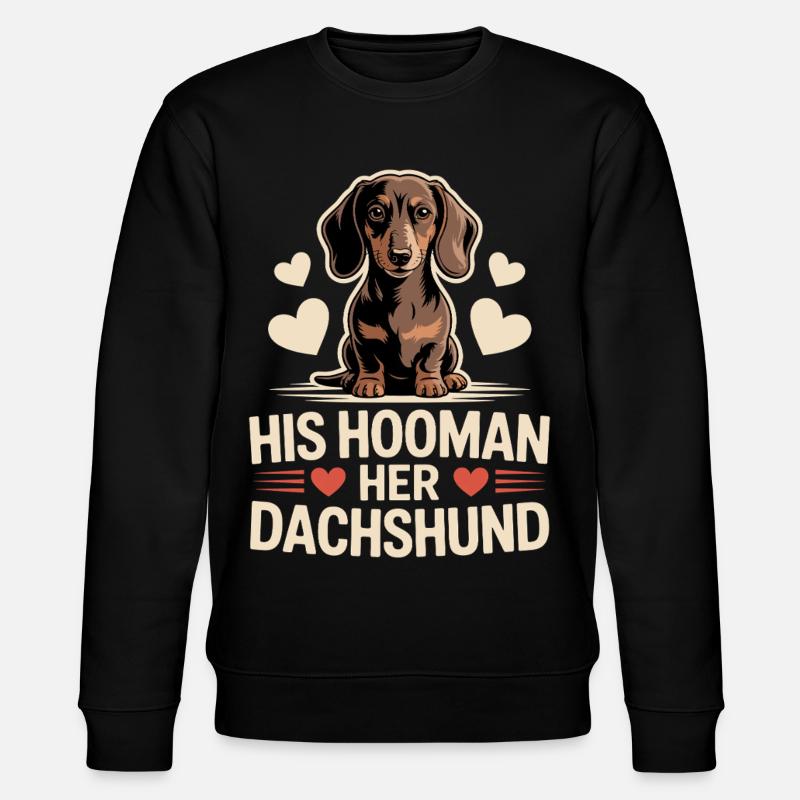 Dachshund Hooman - Stanley/Stella CHANGER Unisex Organic Sweatshirt - black