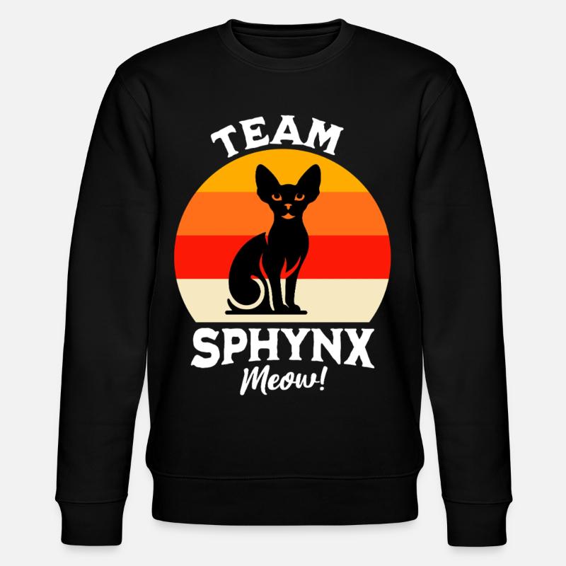 Team Sphynxkatze - Stanley/Stella Unisex Bio-Sweatshirt CHANGER  - Schwarz
