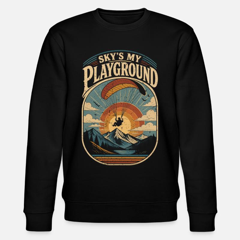 Paragliding Paraglider Glider - Stanley/Stella CHANGER Unisex Organic Sweatshirt - black