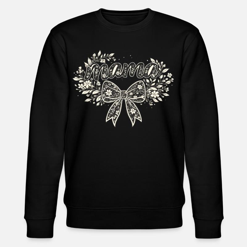 Mama-Geschenk: Retro-Mama-Visualisierung - Stanley/Stella Unisex Bio-Sweatshirt CHANGER  - Schwarz