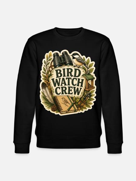 BIRD WATCH CREW Clouds - Stanley/Stella CHANGER Unisex Organic Sweatshirt - black