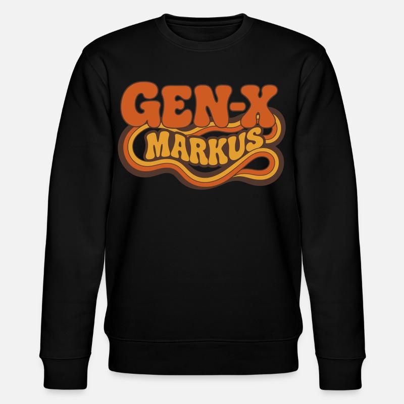 Gen-X Markus Retro Logo - Stanley/Stella CHANGER Unisex Organic Sweatshirt - black