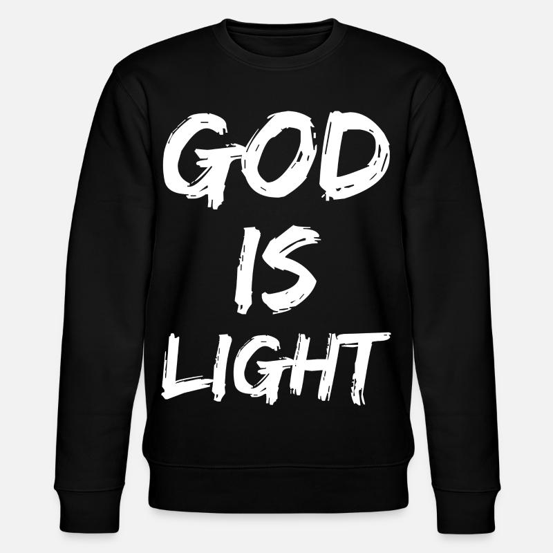 god is light - Stanley/Stella CHANGER Unisex Organic Sweatshirt - black