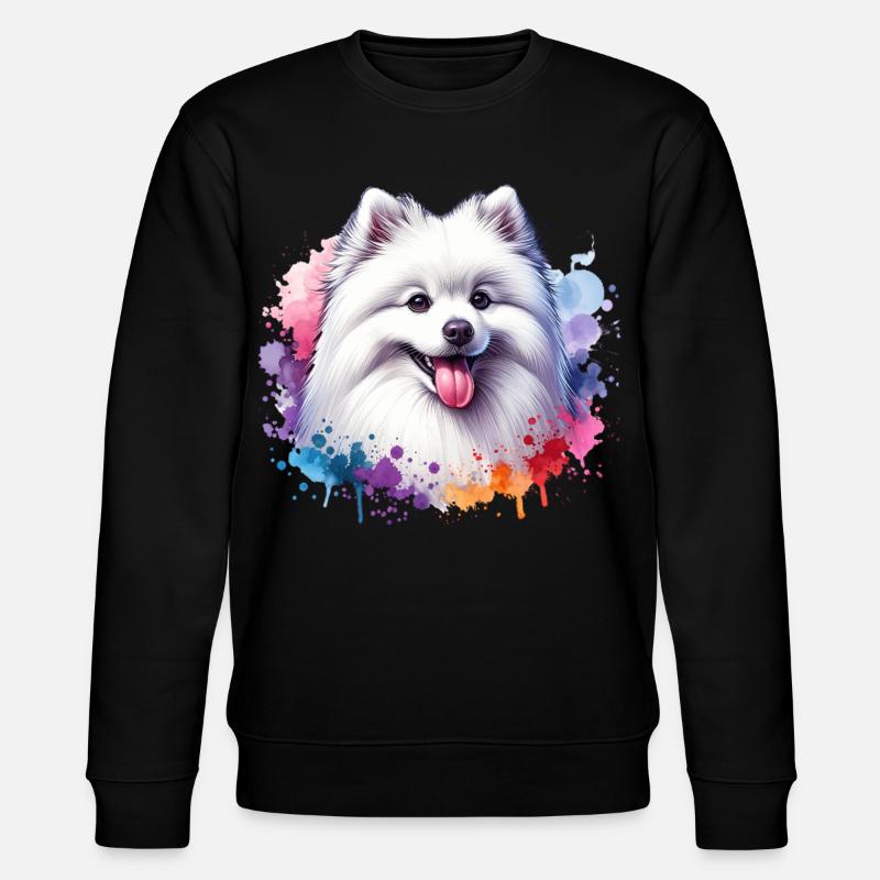 Spitz Pomeranian Motif - Stanley/Stella CHANGER Unisex Organic Sweatshirt - black