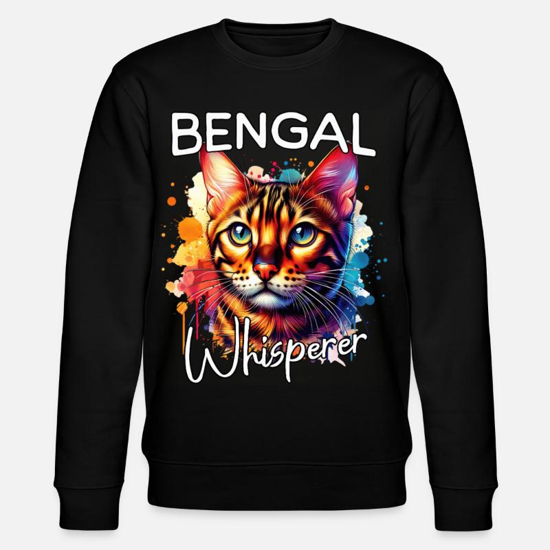 Bengal Cat Whisperer - Stanley/Stella CHANGER Unisex Organic Sweatshirt - black