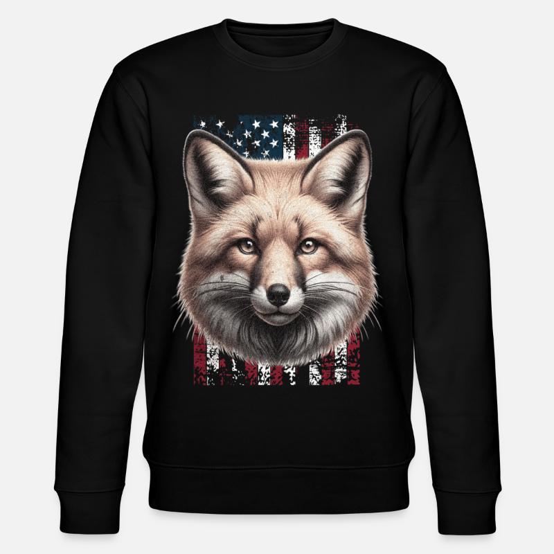 Fox US Rotfuchs Fuchs - Stanley/Stella Unisex Bio-Sweatshirt CHANGER  - Schwarz