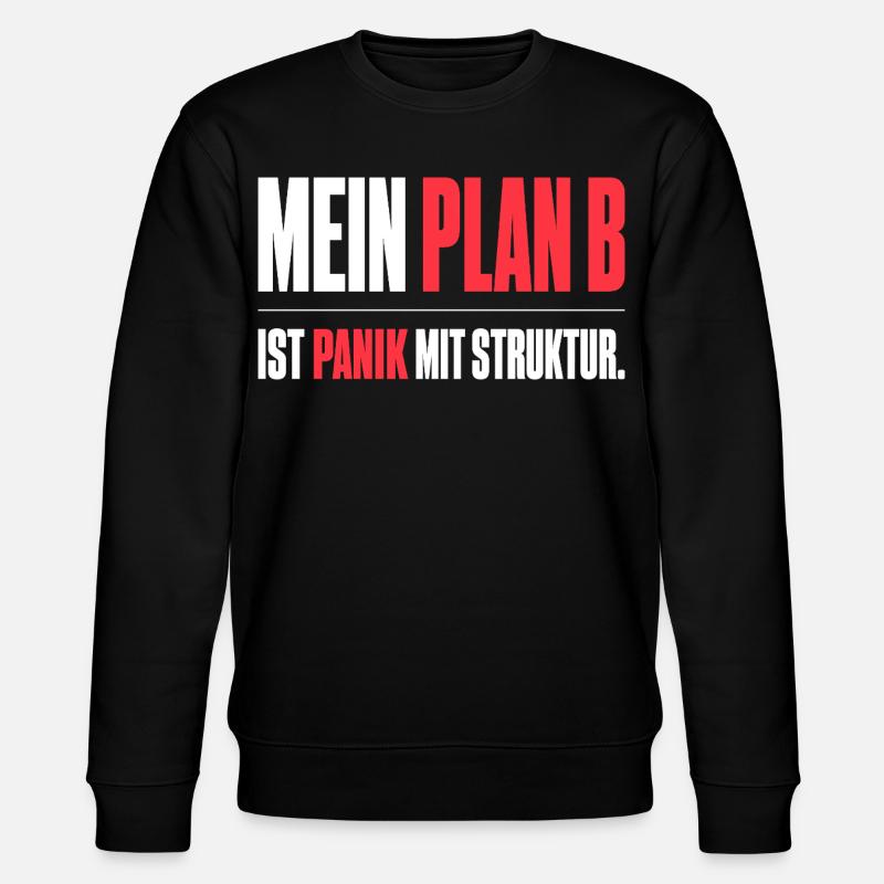 Mein Plan B - Stanley/Stella Unisex Bio-Sweatshirt CHANGER  - Schwarz