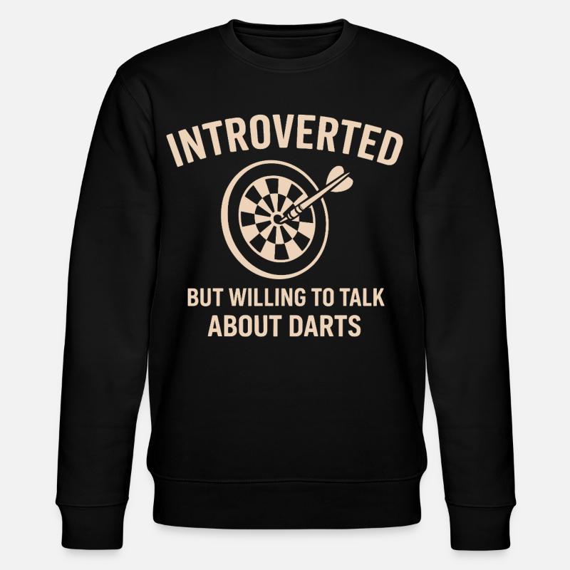 Darts Introvertiert Spruch Shirt - Stanley/Stella Unisex Bio-Sweatshirt CHANGER - Schwarz