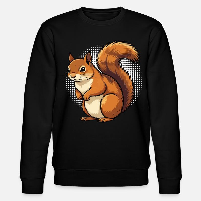 Eichhörnchen Eichhorn Eichhörnchenliebhaber Nager - Stanley/Stella Unisex Bio-Sweatshirt CHANGER  - Schwarz