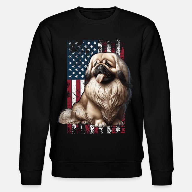 Pekingese US Pekinese - Stanley/Stella Unisex Bio-Sweatshirt CHANGER  - Schwarz