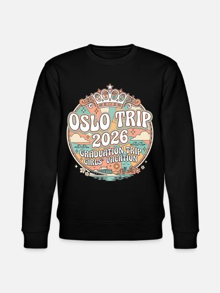 Oslo Trip 2026 Abschlussfahrt Girls - Stanley/Stella Unisex Bio-Sweatshirt CHANGER  - Schwarz