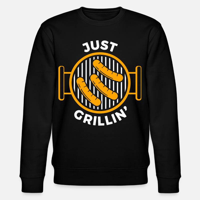 Juste griller des saucisses BBQ - Sweat bio CHANGER Stanley/Stella Unisexe - noir