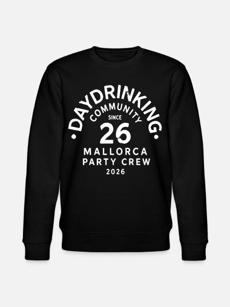 Malle 2026 Daydrinking Community Party Crew - Stanley/Stella CHANGER Unisex Organic Sweatshirt - black