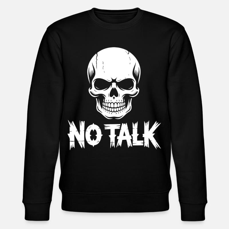 Skull No Talk - Stanley/Stella Unisex Bio-Sweatshirt CHANGER - Schwarz