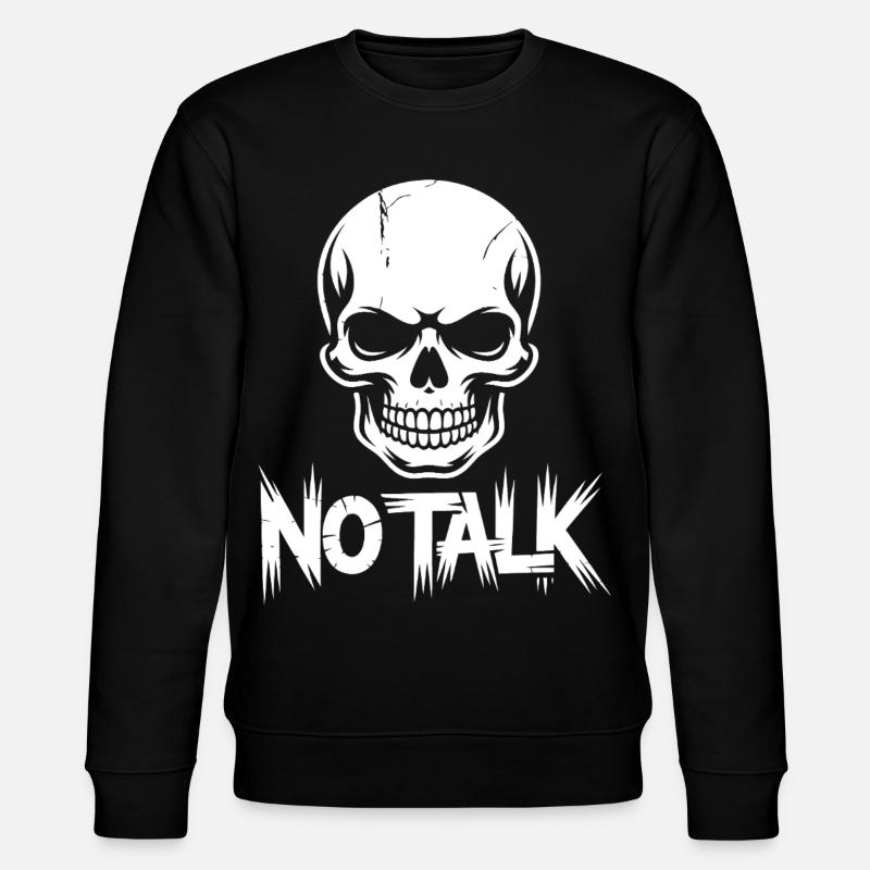 No talk Skull - Stanley/Stella Unisex Bio-Sweatshirt CHANGER  - Schwarz