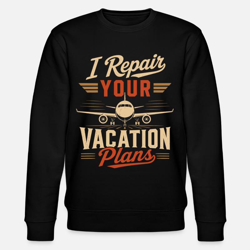 Luftfahrt Technik Flugzeugwartung Experte - Stanley/Stella Unisex Bio-Sweatshirt CHANGER  - Schwarz