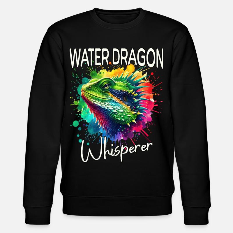 Chinesische Wasseragame Flüsterer - Stanley/Stella Unisex Bio-Sweatshirt CHANGER  - Schwarz