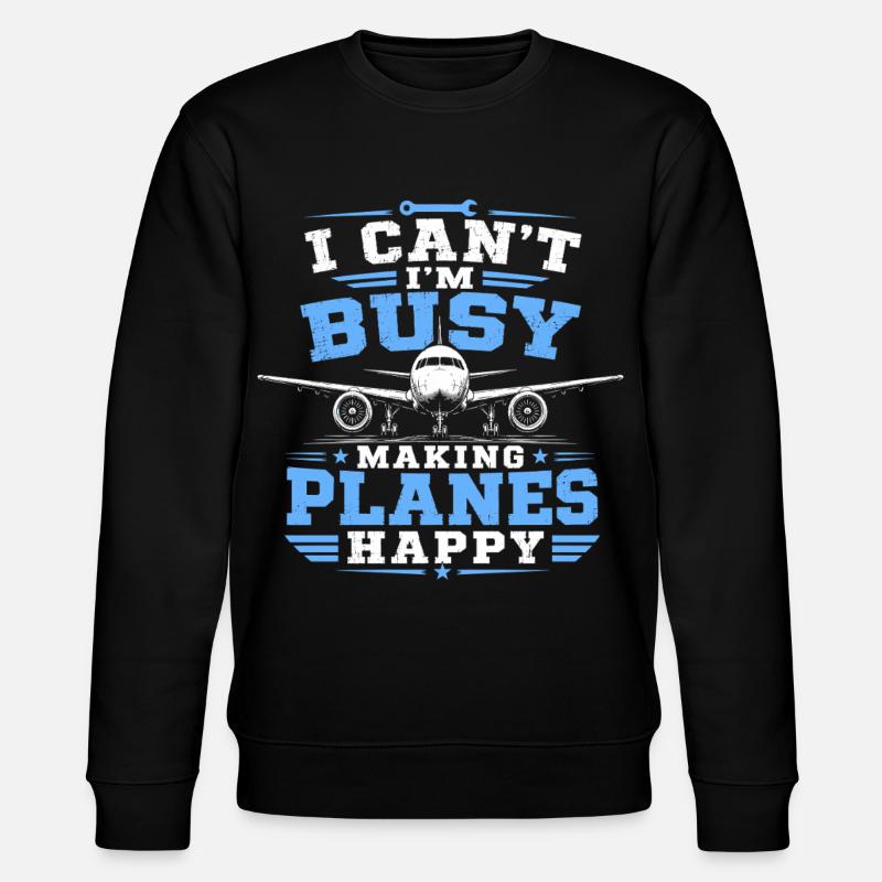 Luftfahrt Mechanik Flugzeug Techniker - Stanley/Stella Unisex Bio-Sweatshirt CHANGER - Schwarz