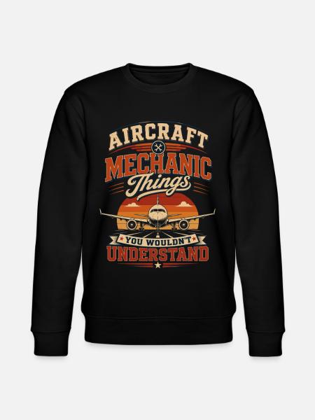 Flugzeugwartung Instandhaltung Luftfahrt Technik - Stanley/Stella Unisex Bio-Sweatshirt CHANGER  - Schwarz