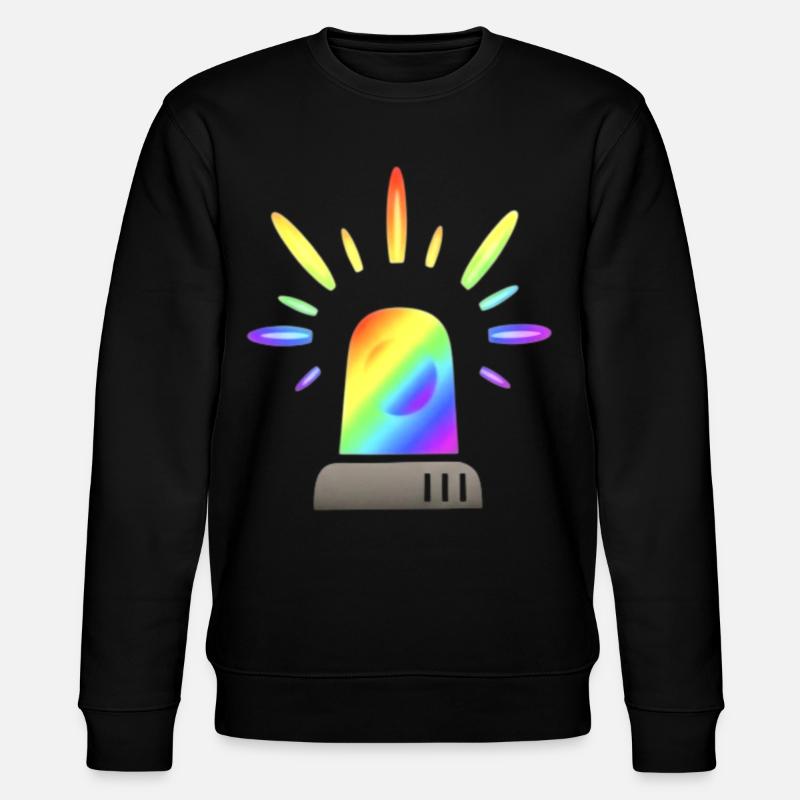 Regenbogen Sirene Warnleuchte - Stanley/Stella Unisex Bio-Sweatshirt CHANGER  - Schwarz